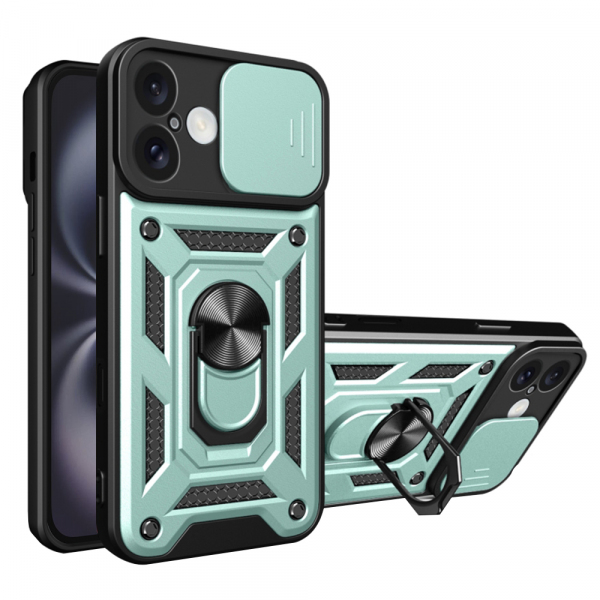 Husa pentru Apple iPhone 16, Techsuit, CamShield, Verde