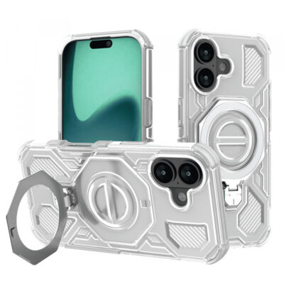 Husa pentru Apple iPhone 16, Techsuit, Carbon Shield Pro, Alba