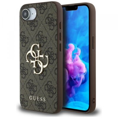 Husa pentru Apple iPhone 17e / 16e, Guess, 4G Big Logo, Maro