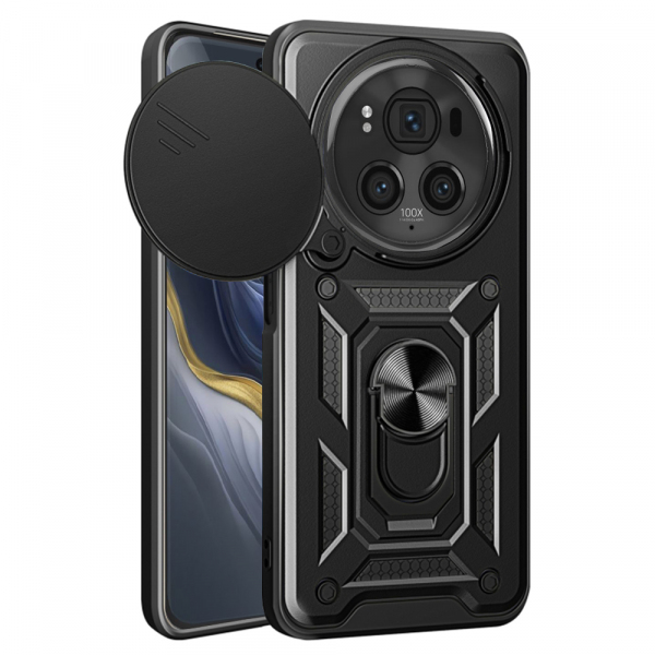 Husa pentru Honor Magic6 Pro, Techsuit, CamShield, Neagra