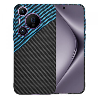 Husa pentru Huawei Pura 70 Pro, Techsuit, Carbonite FiberShell, Neagra Bleu