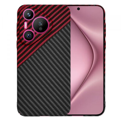Husa pentru Huawei Pura 70, Techsuit, Carbonite FiberShell, Neagra Rosie