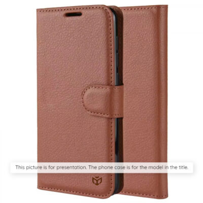 Husa pentru Motorola Moto E15 / G05, Techsuit, Leather Folio, Maro