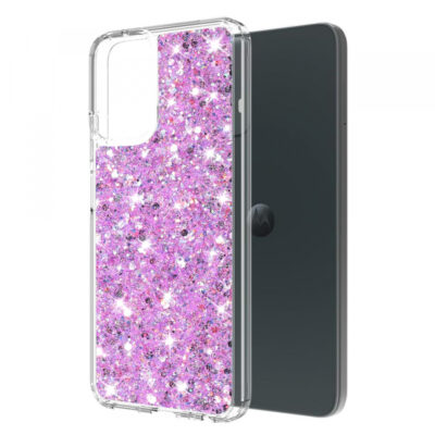Husa pentru Motorola Moto G14, Techsuit, Sparkly Glitter, Magenta