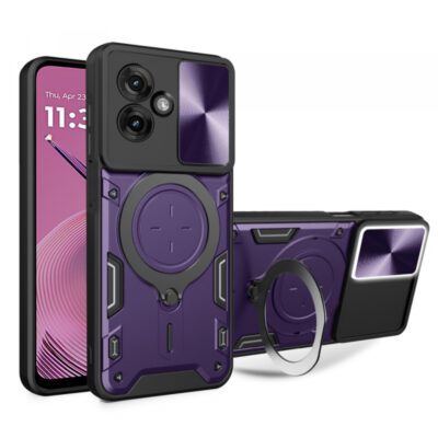 Husa pentru Motorola Moto G55, Techsuit, CamGuard Pro, Mov