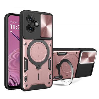 Husa pentru Motorola Moto G55, Techsuit, CamGuard Pro, Roz Aurie