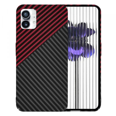 Husa pentru Nothing Phone (1), Techsuit, Carbonite FiberShell, Neagra Rosie