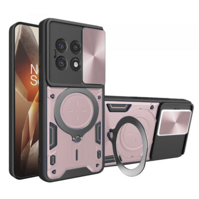 Husa pentru OnePlus 13R, Techsuit, CamGuard Pro, Roz Aurie
