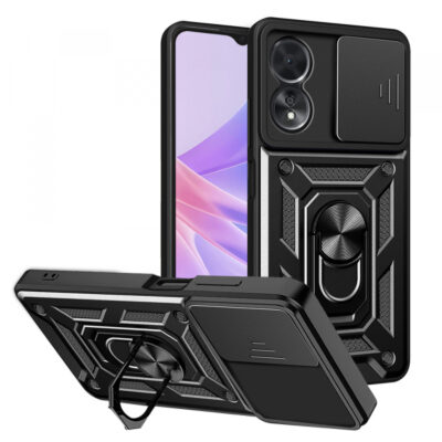 Husa pentru Oppo A58 5G / A78 5G, Techsuit, CamShield, Neagra