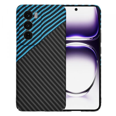 Husa pentru Oppo Reno12, Techsuit, Carbonite FiberShell, Neagra Bleu