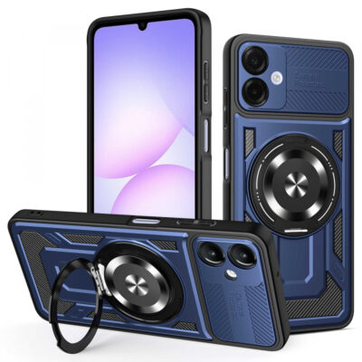 Husa pentru Samsung Galaxy A07 4G A075, Techsuit, RuggedCam, Albastra