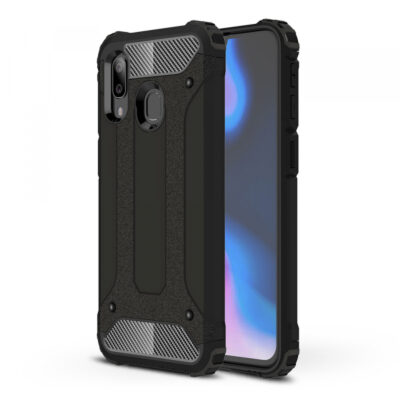 Husa pentru Samsung Galaxy A40 A405, Techsuit, Hybrid Armor, Neagra