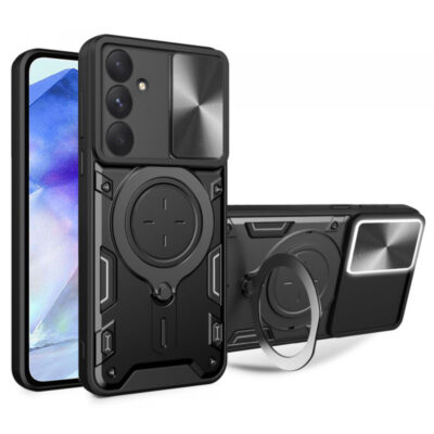 Husa pentru Samsung Galaxy A55 5G A556, Techsuit, CamGuard Pro, Neagra