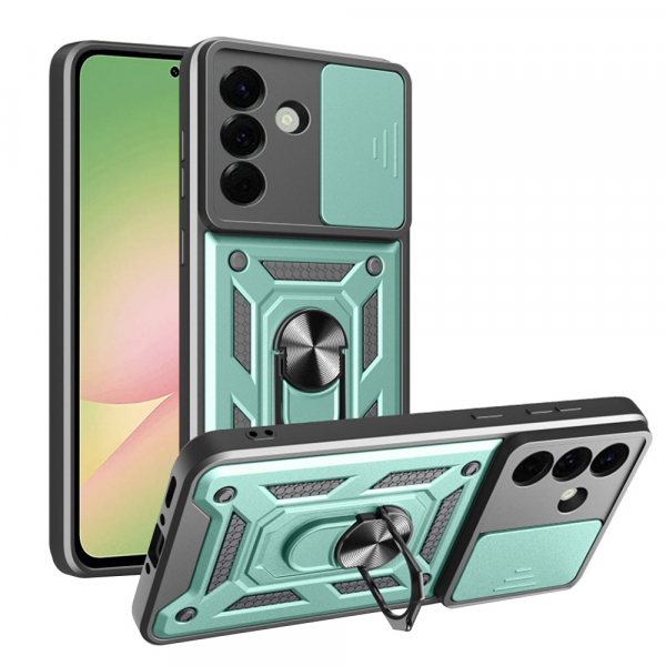 Husa pentru Samsung Galaxy A56 A566, Techsuit, CamShield, Verde
