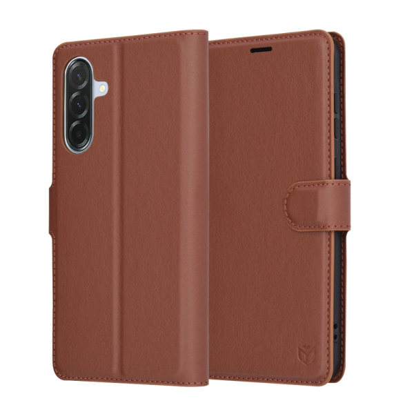 Husa pentru Samsung Galaxy A56 A566, Techsuit, Leather Folio, Maro