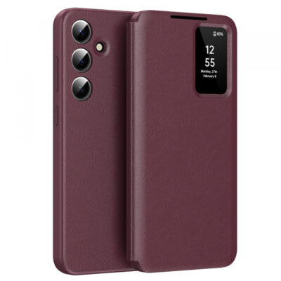 Husa pentru Samsung Galaxy A56 A566, Techsuit, SmartView, Rosie