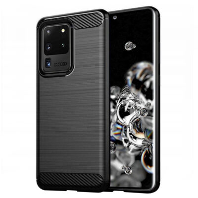 Husa pentru Samsung Galaxy S20 Ultra 5G G988 / S20 Ultra G988, Techsuit, Carbon, Neagra