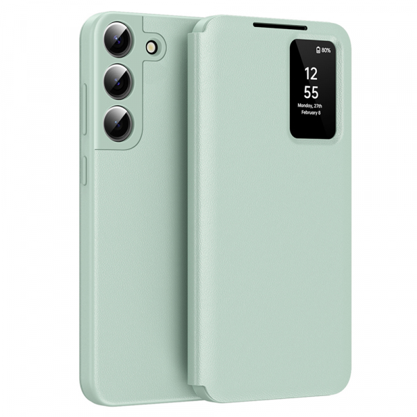 Husa pentru Samsung Galaxy S22 5G S901, Techsuit, SmartView, Verde