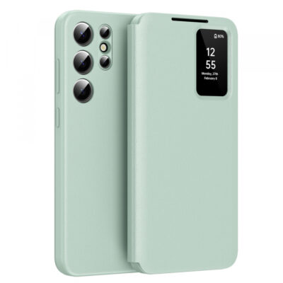 Husa pentru Samsung Galaxy S22 Ultra 5G S908, Techsuit, SmartView, Verde