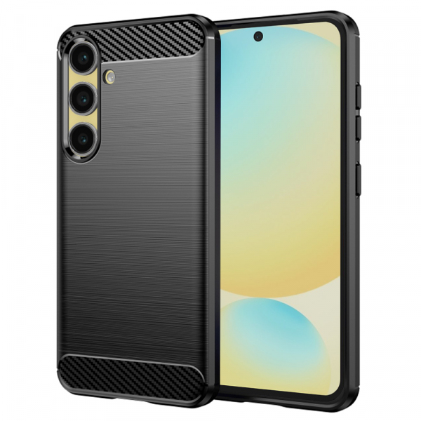 Husa pentru Samsung Galaxy S24 FE S721, Techsuit, Carbon, Neagra