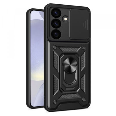 Husa pentru Samsung Galaxy S24+ S926, Techsuit, CamShield, Neagra