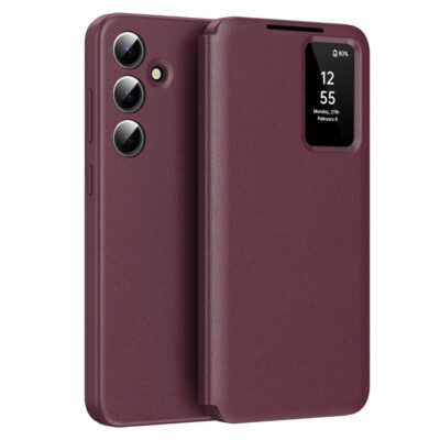 Husa pentru Samsung Galaxy S24 S921, Techsuit, SmartView, Rosie