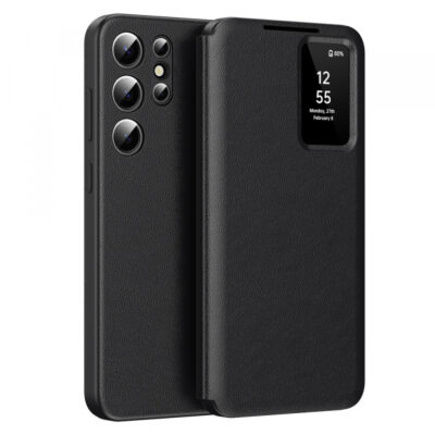 Husa pentru Samsung Galaxy S24 Ultra S928, Techsuit, SmartView, Neagra