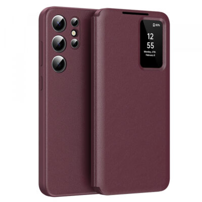 Husa pentru Samsung Galaxy S24 Ultra S928, Techsuit, SmartView, Rosie