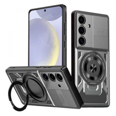 Husa pentru Samsung Galaxy S25 S931 / S24 S921, Techsuit, RuggedCam, Gri