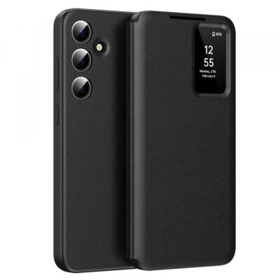 Husa pentru Samsung Galaxy S25 S931, Techsuit, SmartView, Neagra