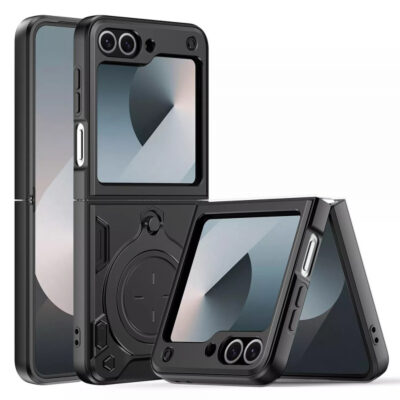 Husa pentru Samsung Galaxy Z Flip7 FE F761 / Z Flip6 F741, Techsuit, CamGuard Pro, Neagra