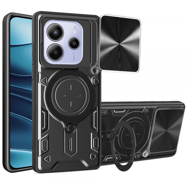 Husa pentru Xiaomi Redmi Note 14 5G, Techsuit, CamGuard Pro, Neagra