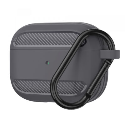 Husa Techsuit Carbon pentru Apple AirPods 3, Gri