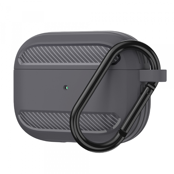 Husa Techsuit Carbon pentru Apple AirPods 3, Gri