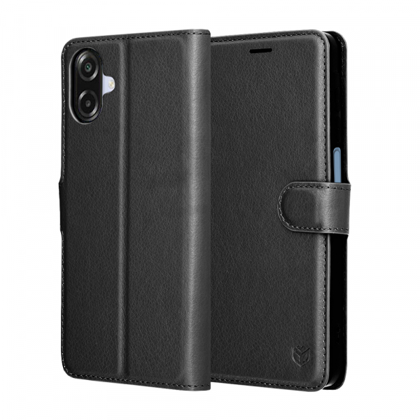 Husa pentru Samsung Galaxy A07 4G A075, Techsuit, Leather Folio, Neagra