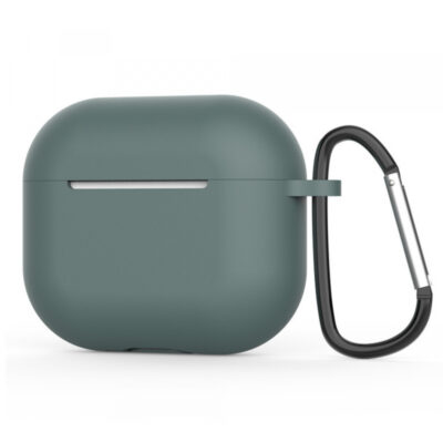 Husa Techsuit Silicone pentru Apple AirPods 4, Verde Inchis