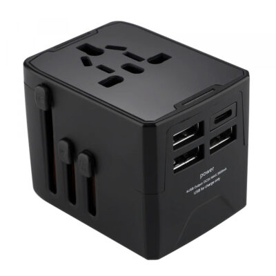 Incarcator Retea Techsuit HHT520 Travel, 15W, 3A, 3 x USB-A – 1 x USB-C, Negru