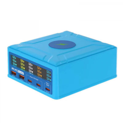 Incarcator Statie Relife RL-304R QI, 260W, 3A, 2 x USB-A – 3 x USB-C, Albastru
