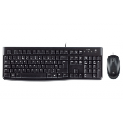 Kit Tastatura Mouse Wired USB Logitech MK120, Negru