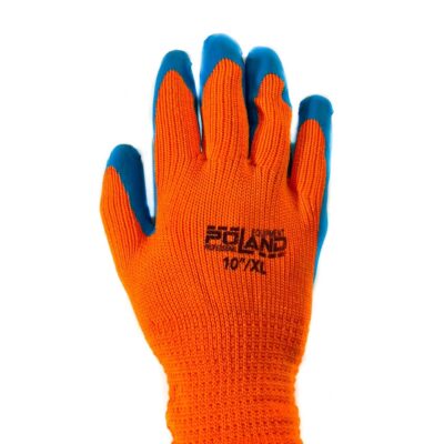 Manusi Cauciucate Captusite Portocaliu/Albastru Nr.10 XL Poland