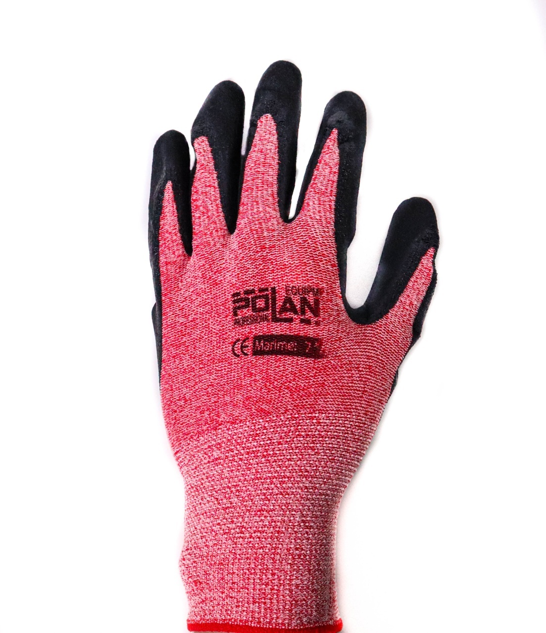 Manusi Cauciucate Poland Negru/Rosu Nr.8 S/M