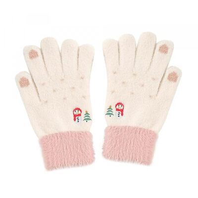 Manusi De Iarna Tactile Dama Techsuit ST0011, Marime 17cm, Albe