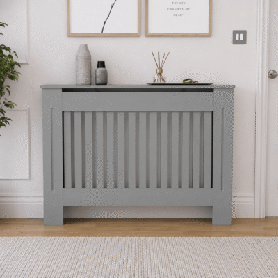 Masca pentru Calorifer ECO-L 132 cm, MDF Vopsit de 18 mm Lame Verticale, Gri antracit – Default Title