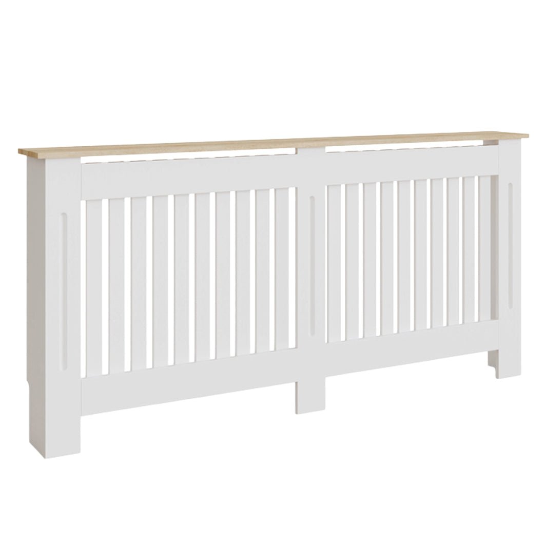 Masca pentru Calorifer ECO-XXL 172 cm, MDF Vopsit de 21 mm Lame Verticale, Maro/Alb lucios – Default Title