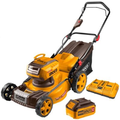 Masina tuns iarba INGCO LMLI20186 40V Brushless cu 2 baterii 5Ah, latime 460mm, reglaj 8 trepte, colector 60L, profesionala