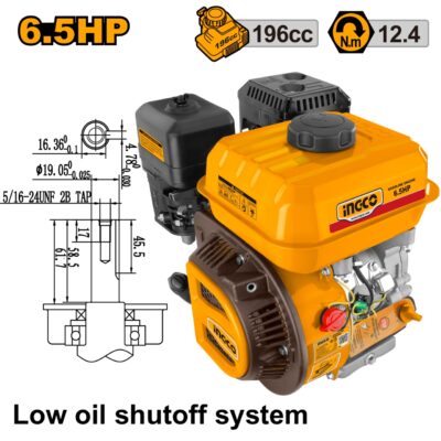 Motor 4 Timpi Benzina 6.5HP INGCO GEN1682
