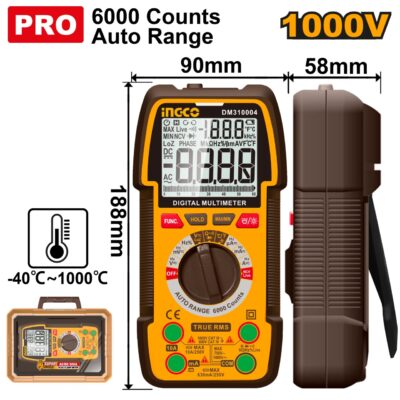 Multimetru Digital 1000V Industrial -40?~1000? INGCO DM310004