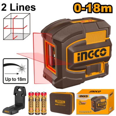 Nivela cu Laser Rosu cu Autonivelare 0-18m INGCO HLL156503