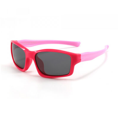 Ochelari De Soare Sport Copii Techsuit 8202-C30, Polarizati, Rosii Roz