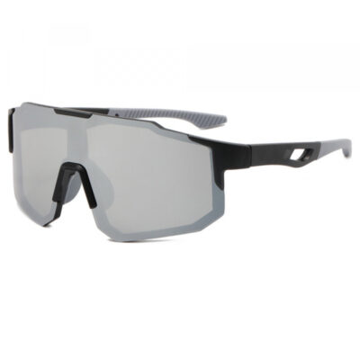 Ochelari De Ciclism Unisex Techsuit 9337, Protectie UV, Negri Argintii